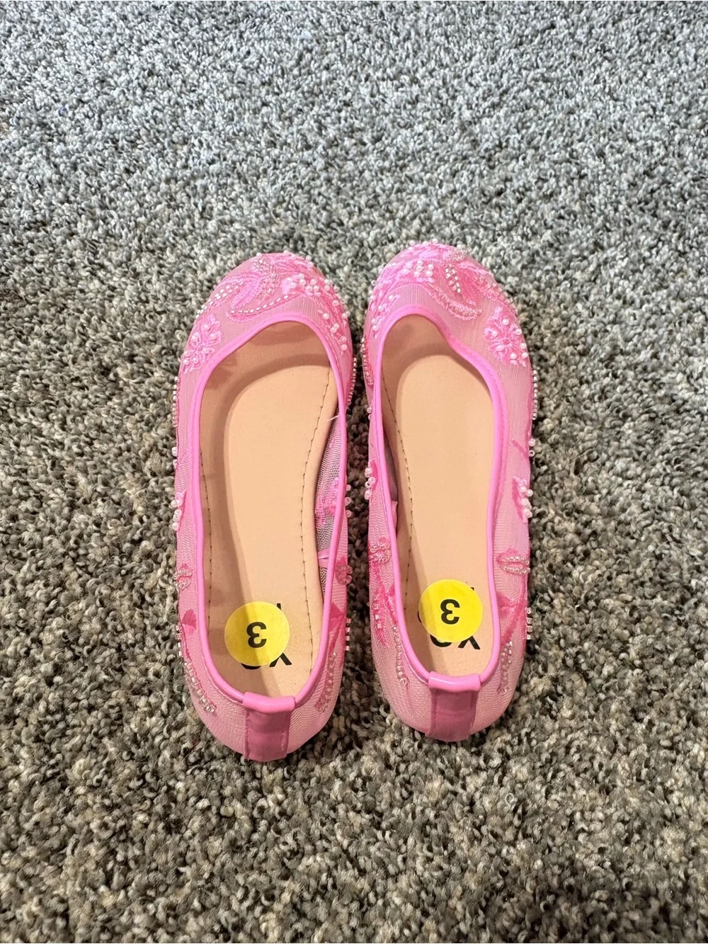 DV by Dolce Vita Pink Embellished Ballet Flats for Kids
